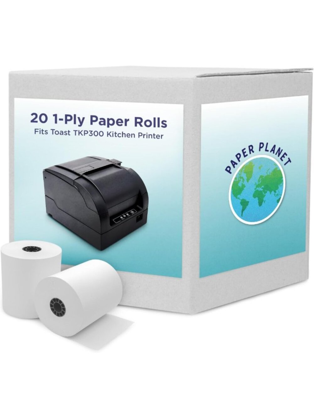 Premium White Bond Paper for Kitchen Printers | 20 Rolls, Perfect for Toast